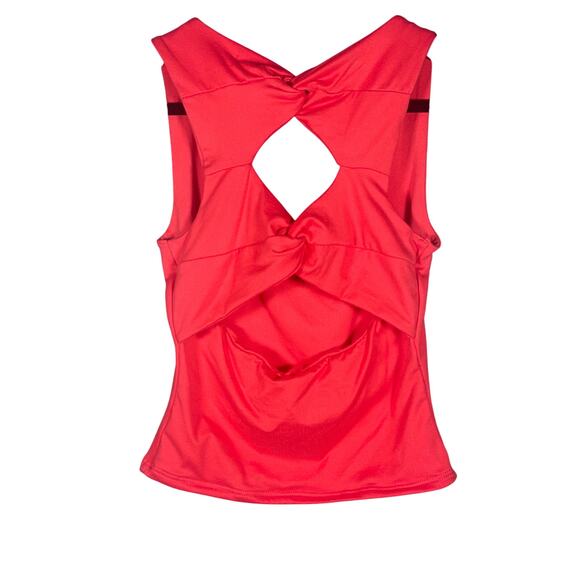 American Threads Halter Top Women’s Small Coral Pink Racerback Summer Cropped - Picture 3 of 7